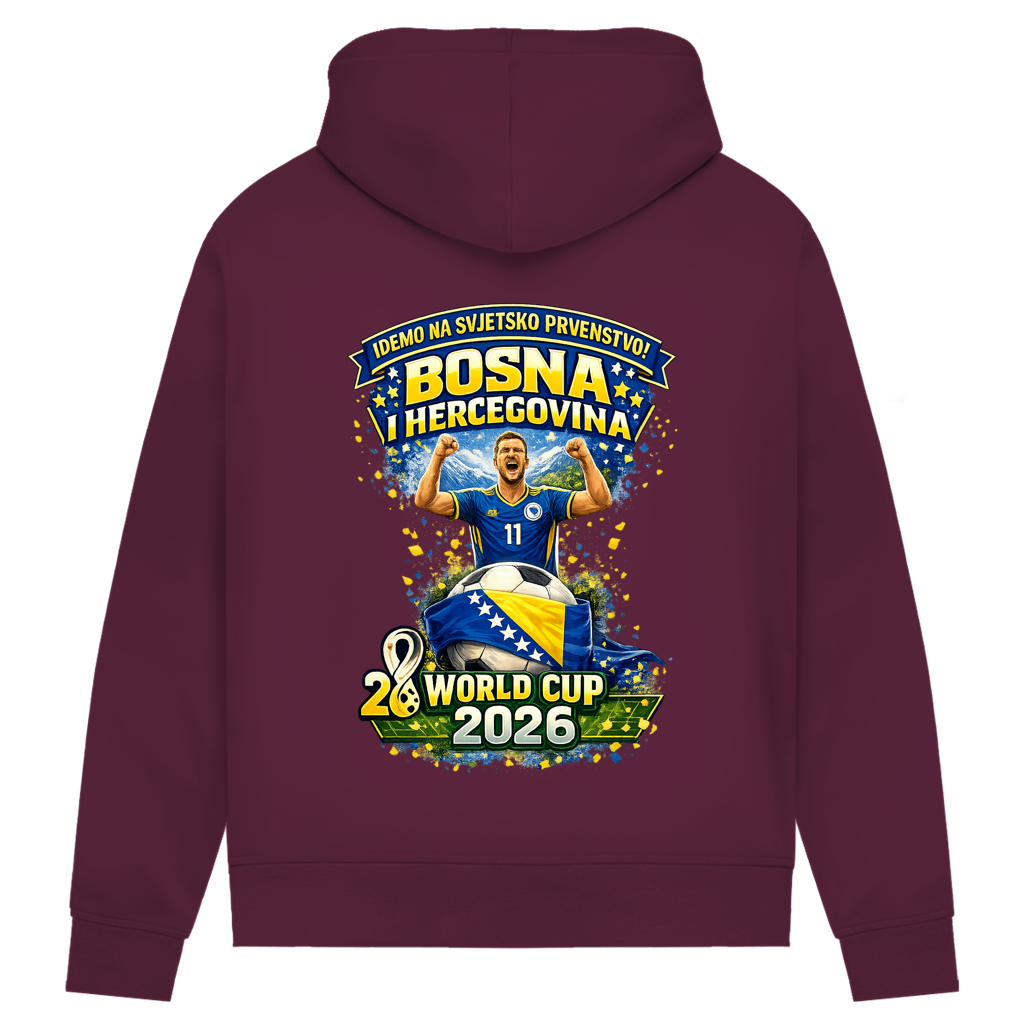 Women's Premium Organic Hoodie – Bosnia | Design 01 | Back Print