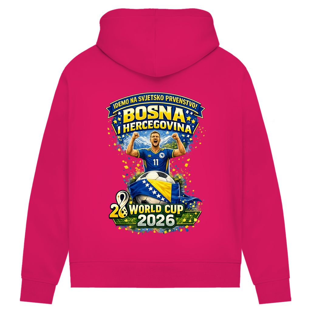 Women's Premium Organic Hoodie – Bosnia | Design 01 | Back Print