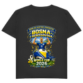 Damen Basic V-Neck T-Shirt – Bosnien | Design 01 | Rückenprint