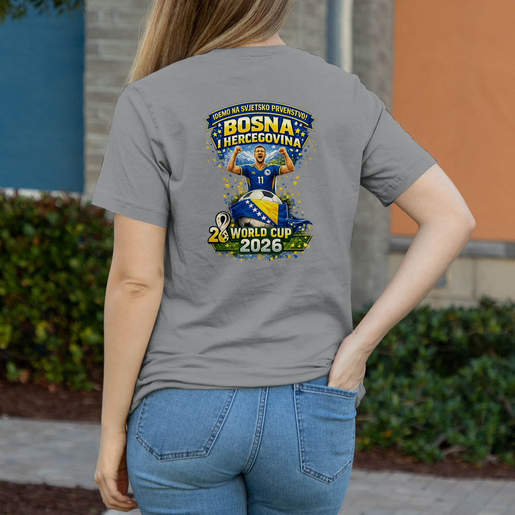 Ženska majica kratkih rukava – Bosna | Dizajn 01 | Print na leđima