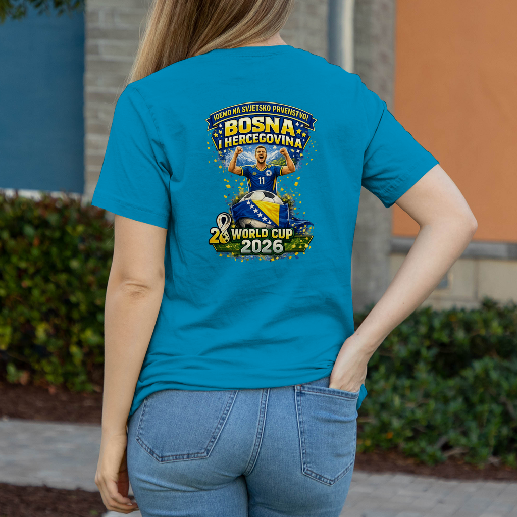 Ženska majica kratkih rukava – Bosna | Dizajn 01 | Print na leđima