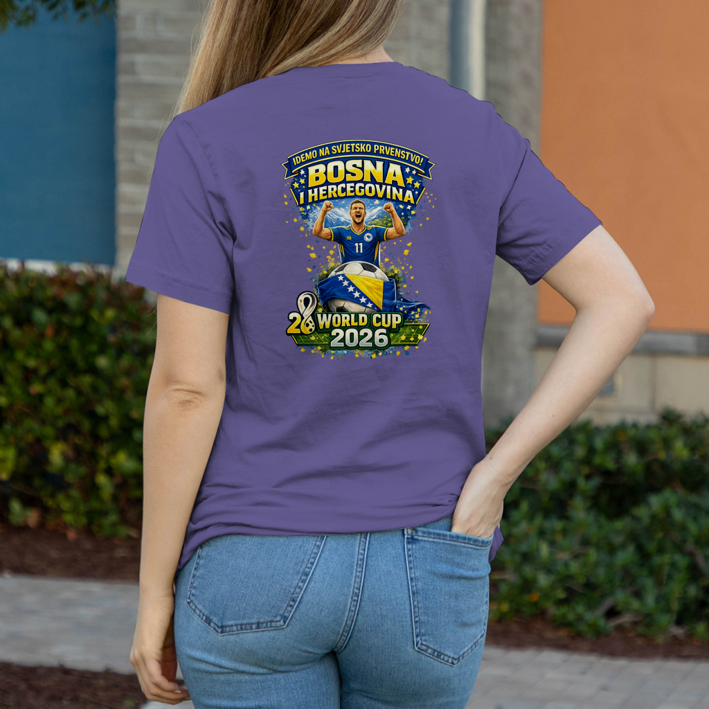 Ženska majica kratkih rukava – Bosna | Dizajn 01 | Print na leđima