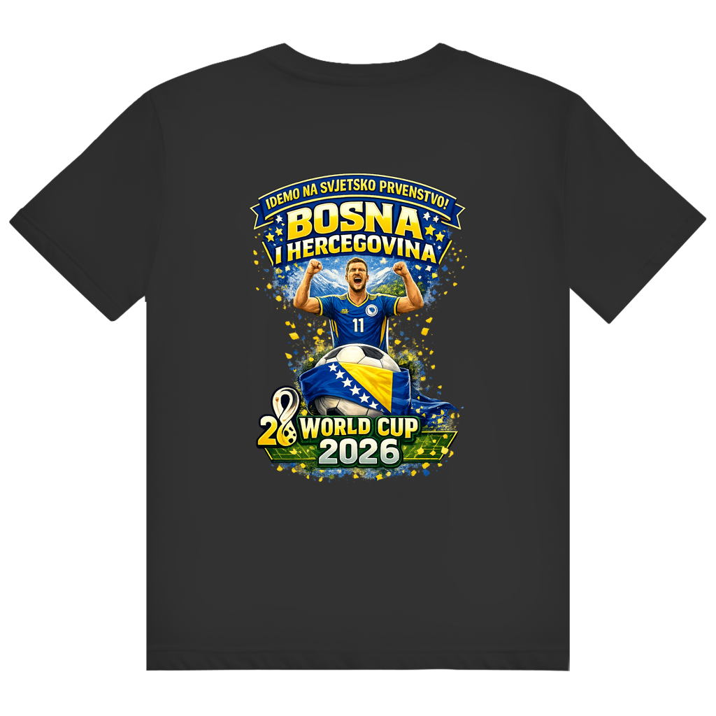 Herren Heavy Cotton T-Shirt Bosnien – Bosna Herzschlag | Design Set 01/02 | Beidseitiger Druck