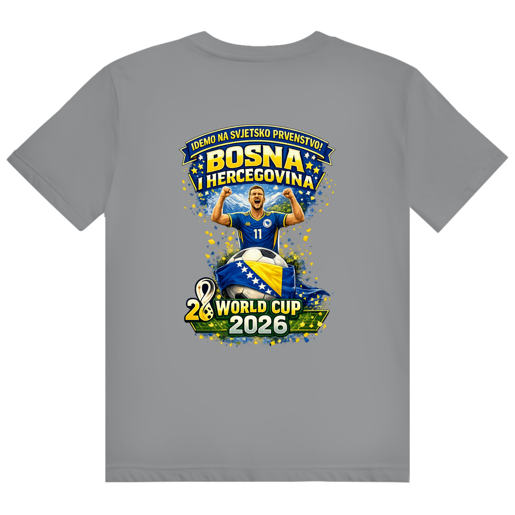 Herren Heavy Cotton T-Shirt Bosnien – Bosna Herzschlag | Design Set 01/02 | Beidseitiger Druck