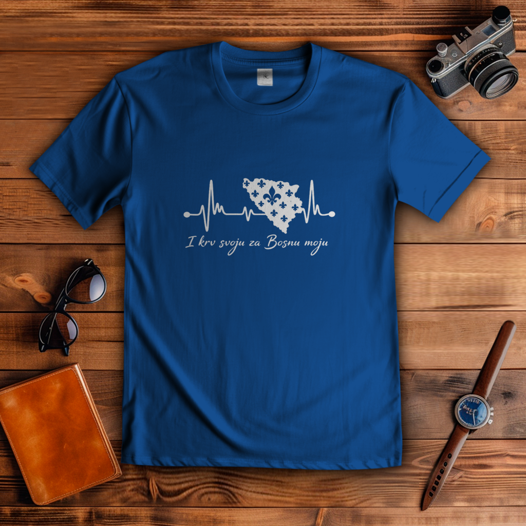Herren T-Shirt Bosnien – Bosna Herzschlag |  Frontprint