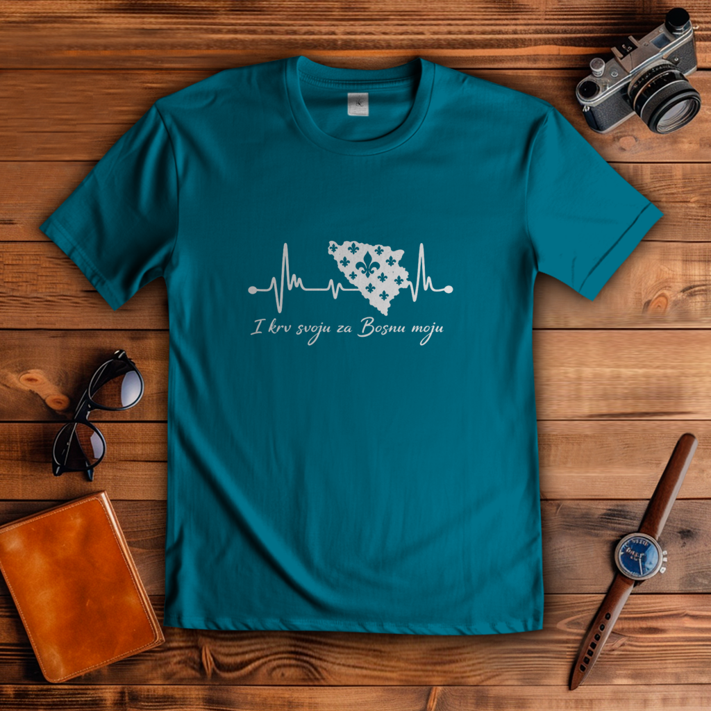 Herren T-Shirt Bosnien – Bosna Herzschlag |  Frontprint