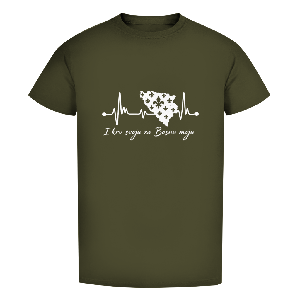 Herren Premium Bio T-Shirt Bosnien – Bosna Herzschlag | Frontprint