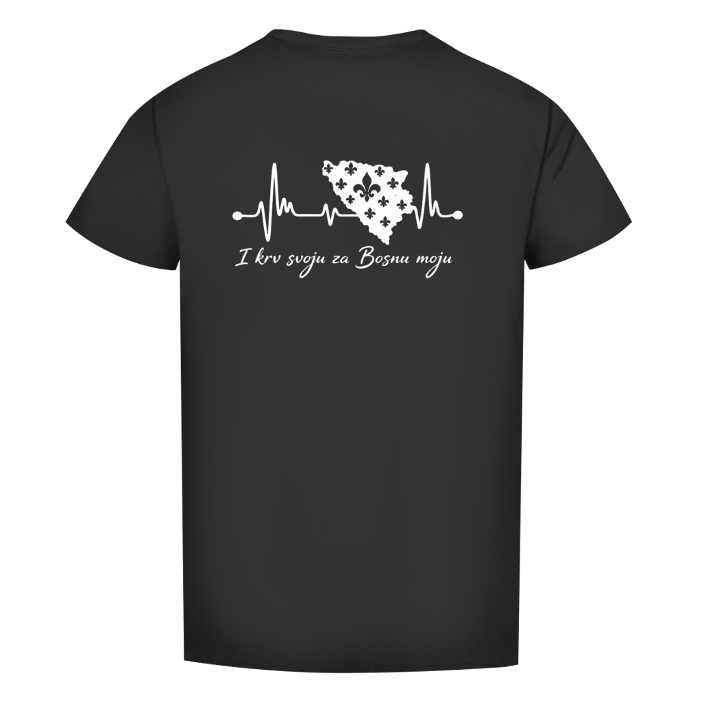 Herren Premium Bio T-Shirt Bosnien – Bosna Herzschlag | Rückenprint