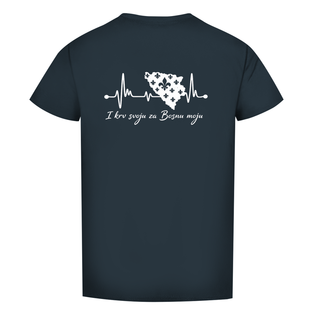 Herren Premium Bio T-Shirt Bosnien – Bosna Herzschlag | Rückenprint