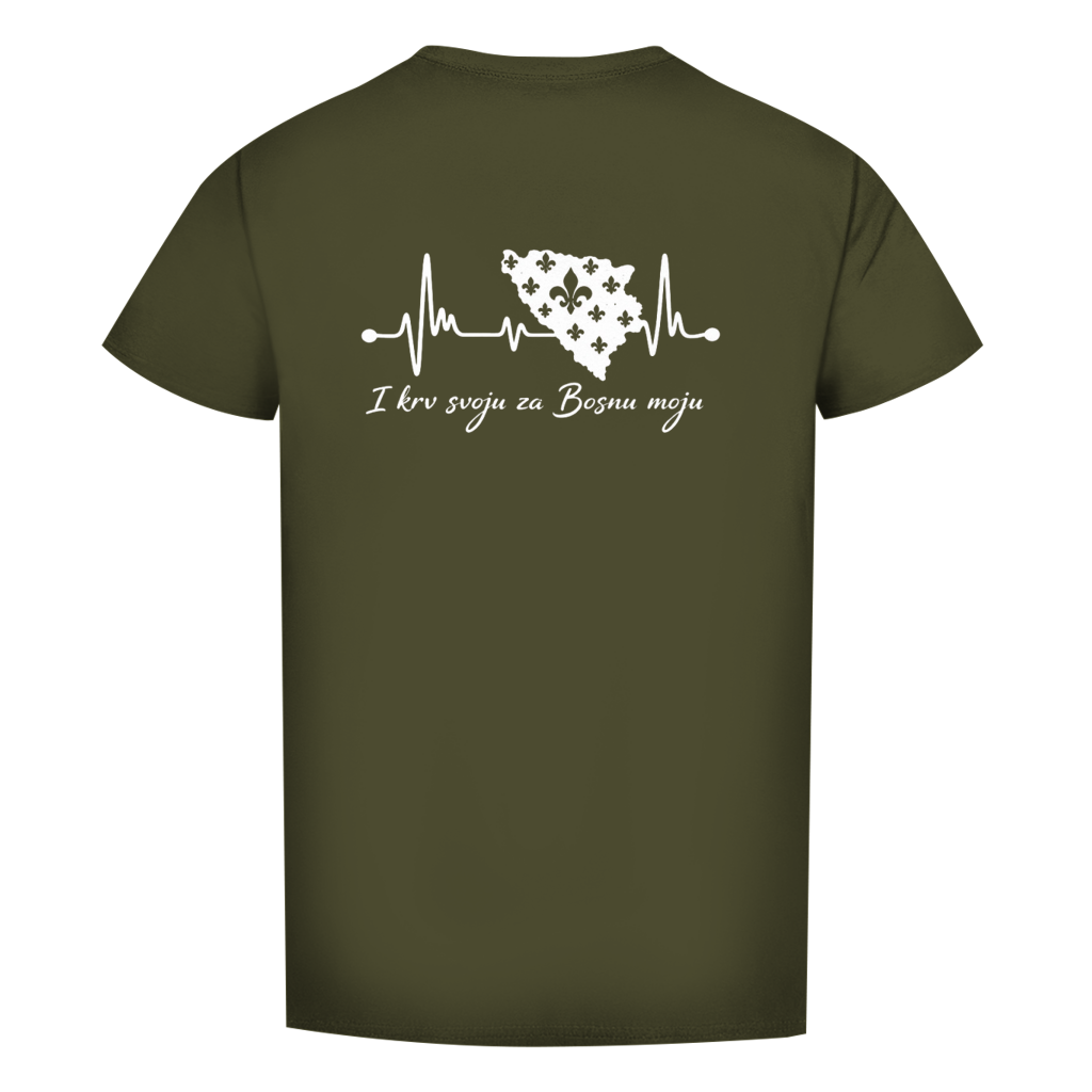 Herren Premium Bio T-Shirt Bosnien – Bosna Herzschlag | Rückenprint