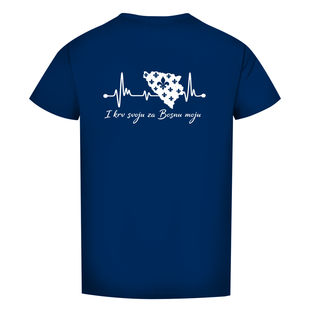 Herren Premium Bio T-Shirt Bosnien – Bosna Herzschlag | Rückenprint
