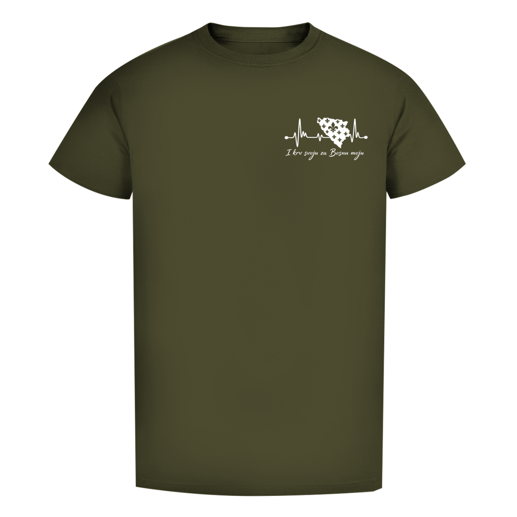 Herren Premium Bio T-Shirt Bosnien – Bosna Herzschlag | Links Brust