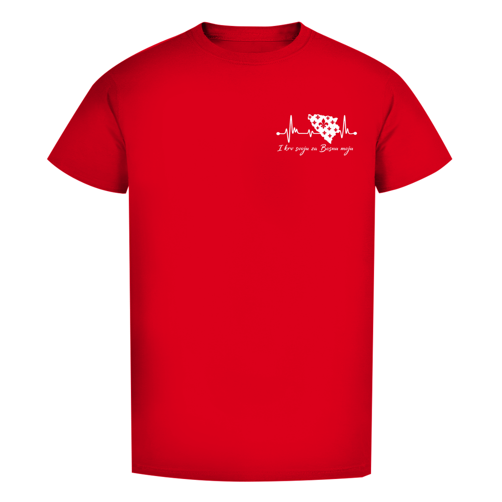 Herren Premium Bio T-Shirt Bosnien – Bosna Herzschlag | Links Brust
