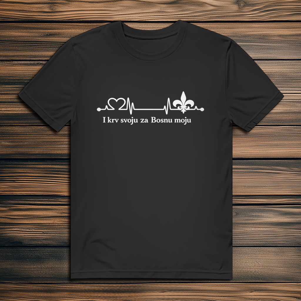 Herren Premium Bio T-Shirt – Za Bosnu Moju | Frontprint