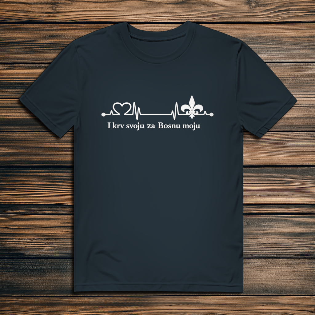 Herren Premium Bio T-Shirt – Za Bosnu Moju | Frontprint