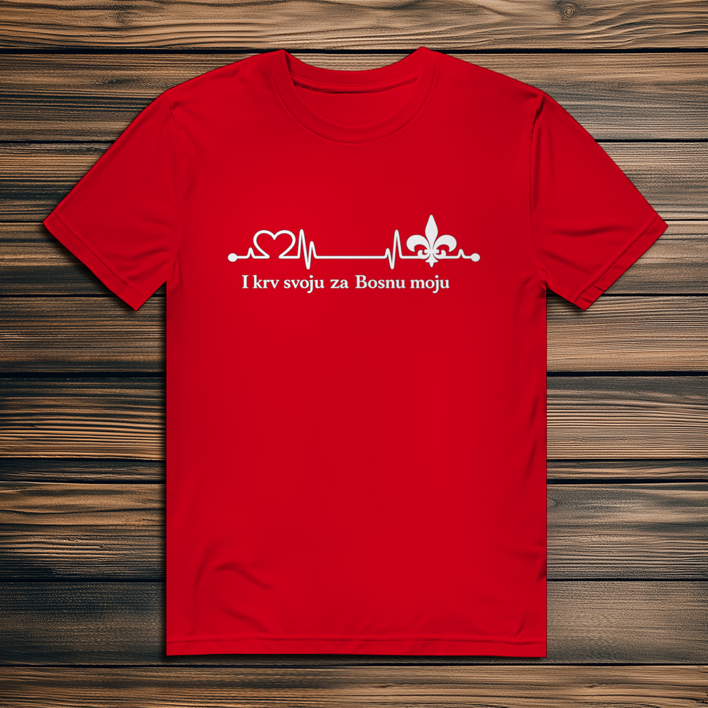 Herren Premium Bio T-Shirt – Za Bosnu Moju | Frontprint