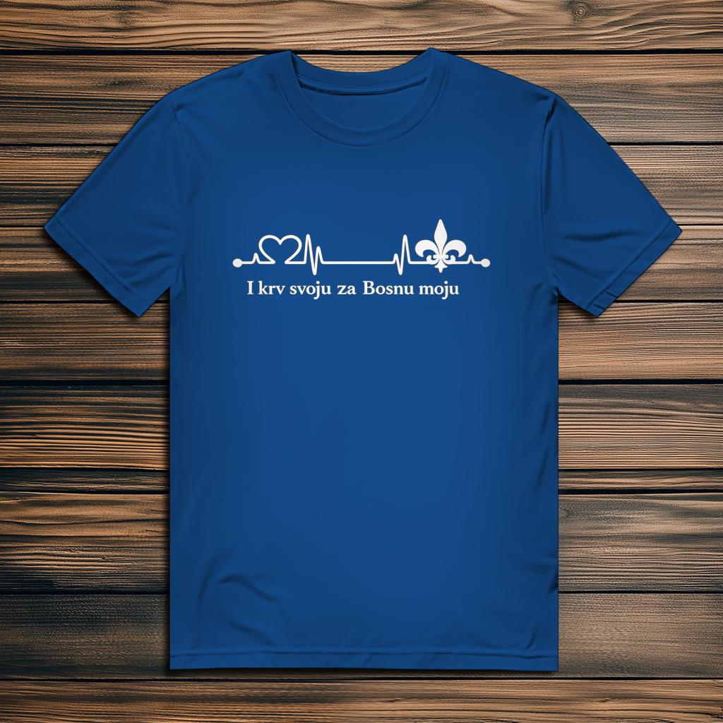 Herren Premium Bio T-Shirt – Za Bosnu Moju | Frontprint