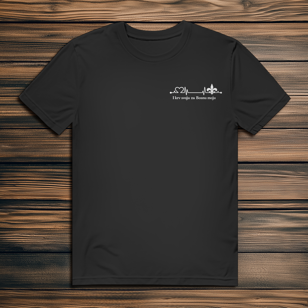 Herren Premium Bio T-Shirt – Za Bosnu Moju | Links Brust