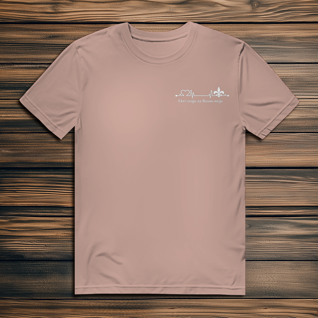 Herren Premium Bio T-Shirt – Za Bosnu Moju | Links Brust