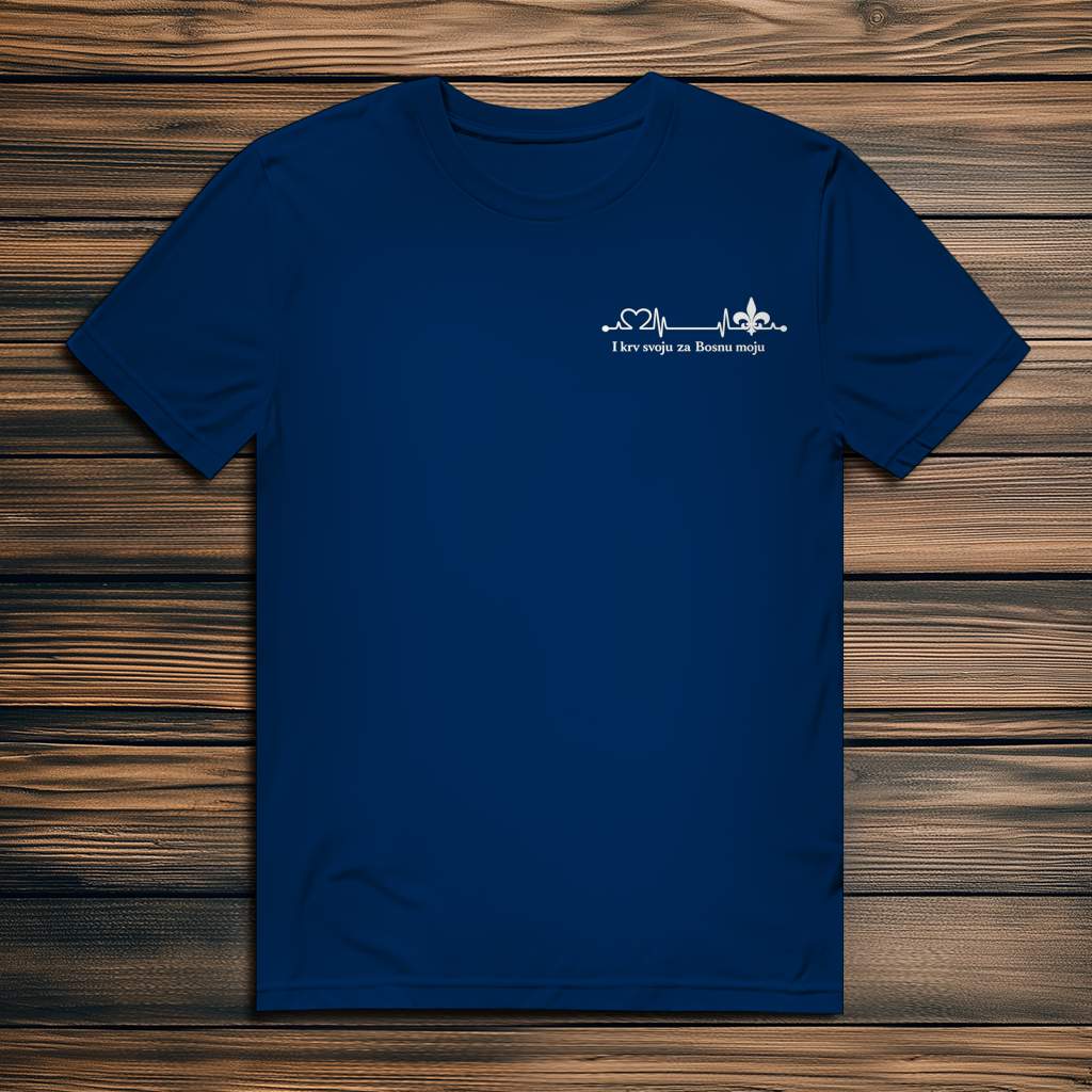 Herren Premium Bio T-Shirt – Za Bosnu Moju | Links Brust