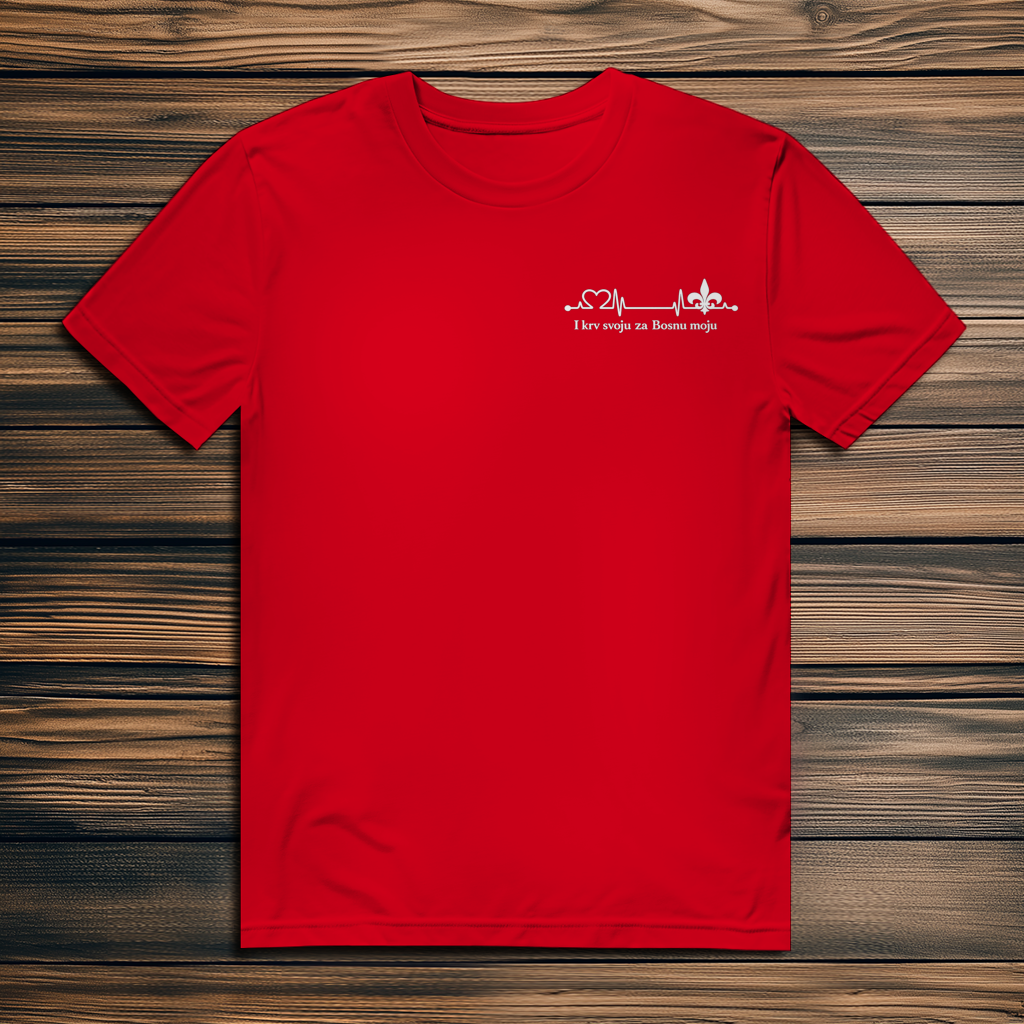 Herren Premium Bio T-Shirt – Za Bosnu Moju | Links Brust