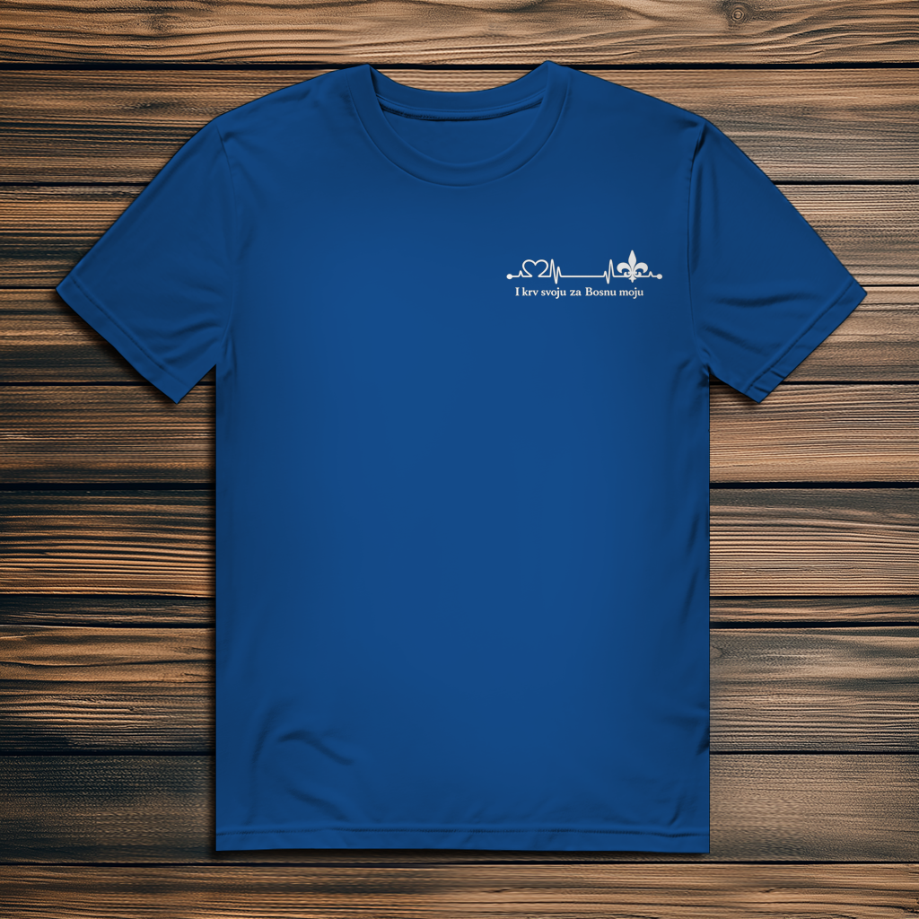 Herren Premium Bio T-Shirt – Za Bosnu Moju | Links Brust