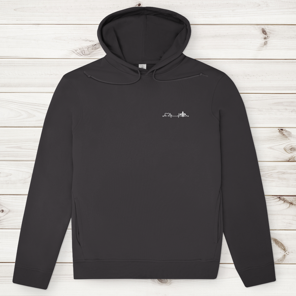 Herren Premium Bio Hoodie – Srce Bosne | Links Brust