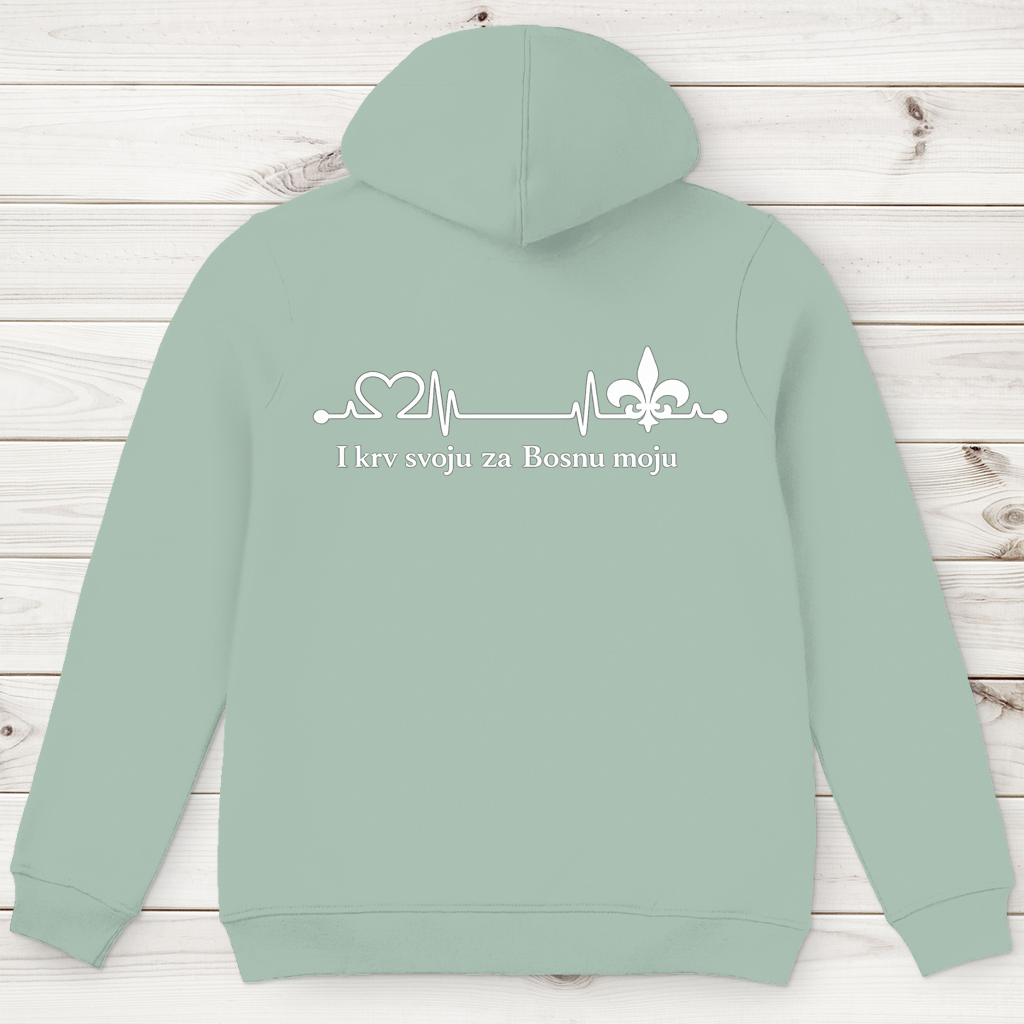 Men's Premium Organic Hoodie – Za Bosnu Moju | Back Print