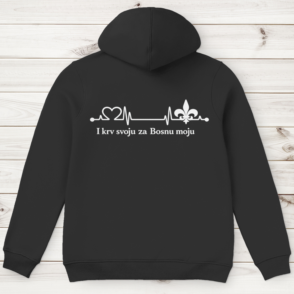 Men's Premium Organic Hoodie – Za Bosnu Moju | Back Print