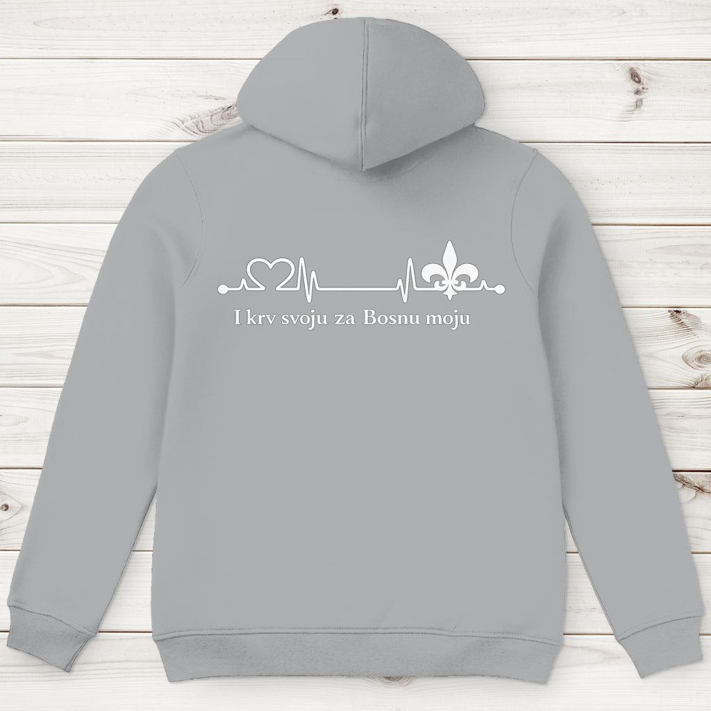 Men's Premium Organic Hoodie – Za Bosnu Moju | Back Print