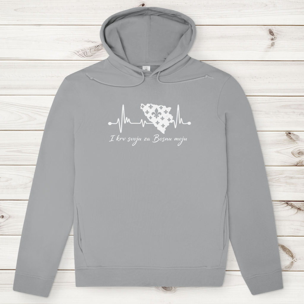 Men's Premium Organic Hoodie Bosnia – Bosna Heartbeat | Front Print
