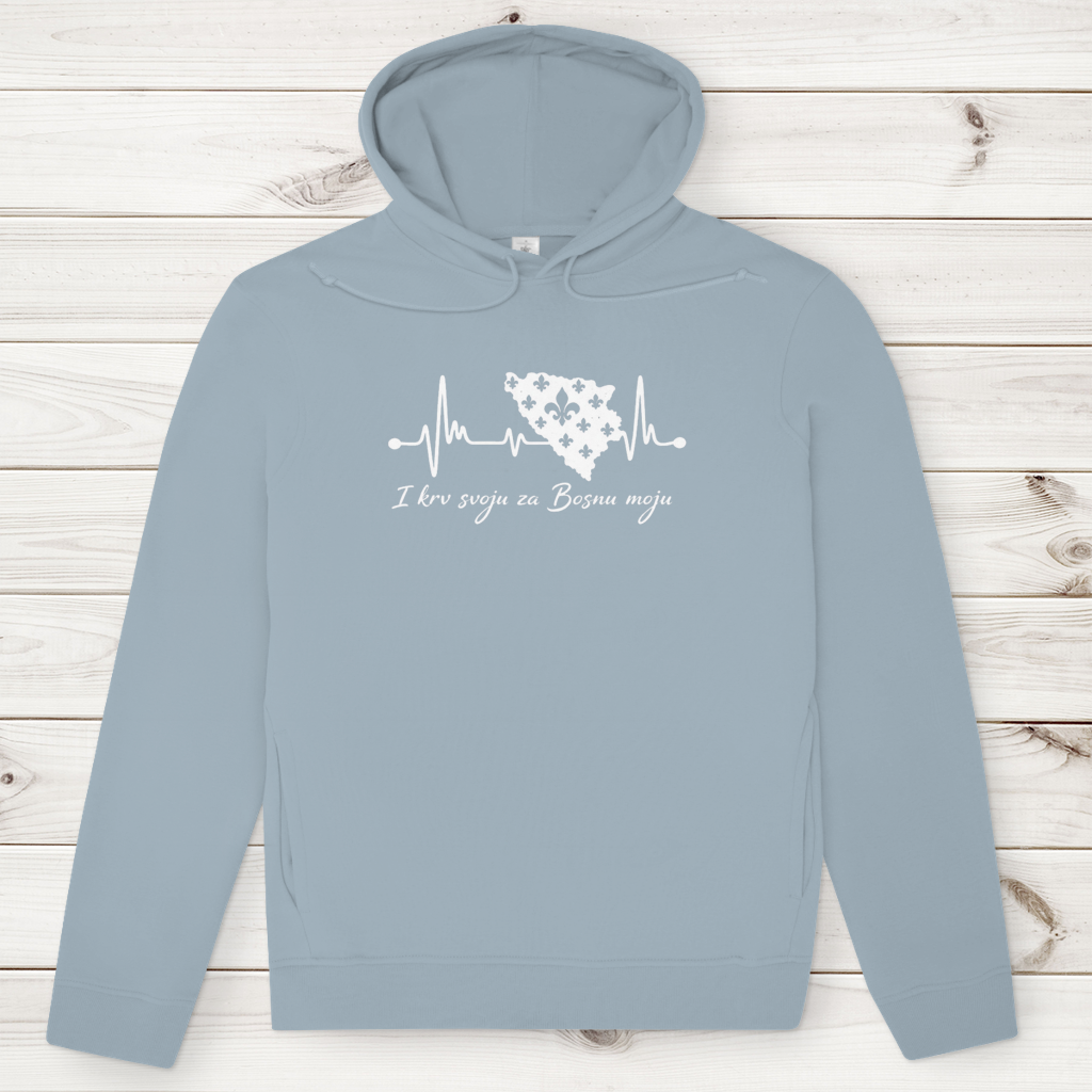 Herren Premium Bio Hoodie Bosnien – Bosna Herzschlag | Frontprint