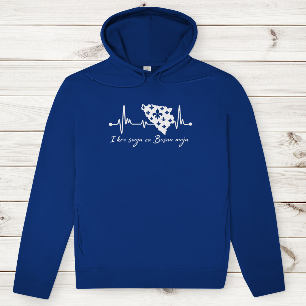 Men's Premium Organic Hoodie Bosnia – Bosna Heartbeat | Front Print