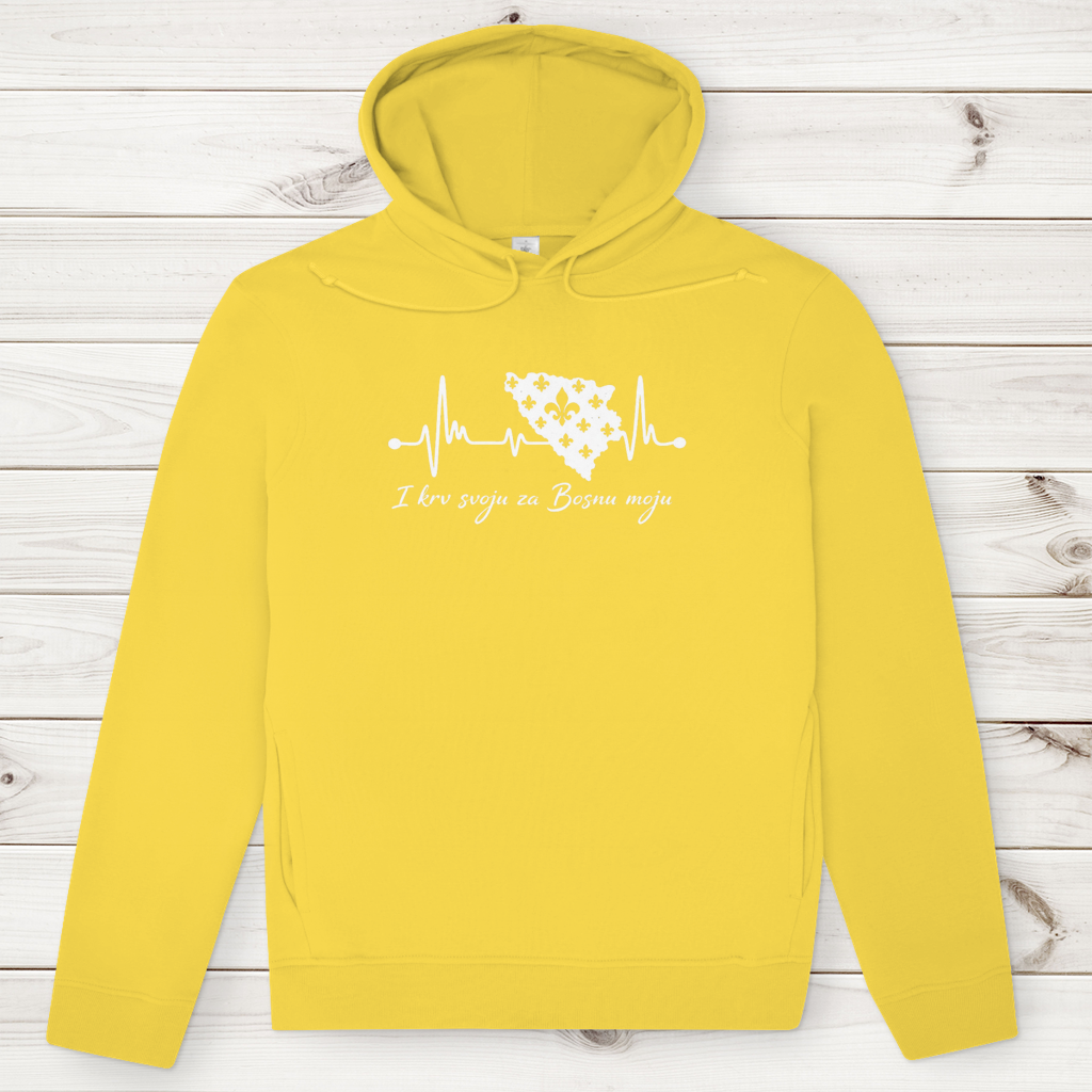 Herren Premium Bio Hoodie Bosnien – Bosna Herzschlag | Frontprint