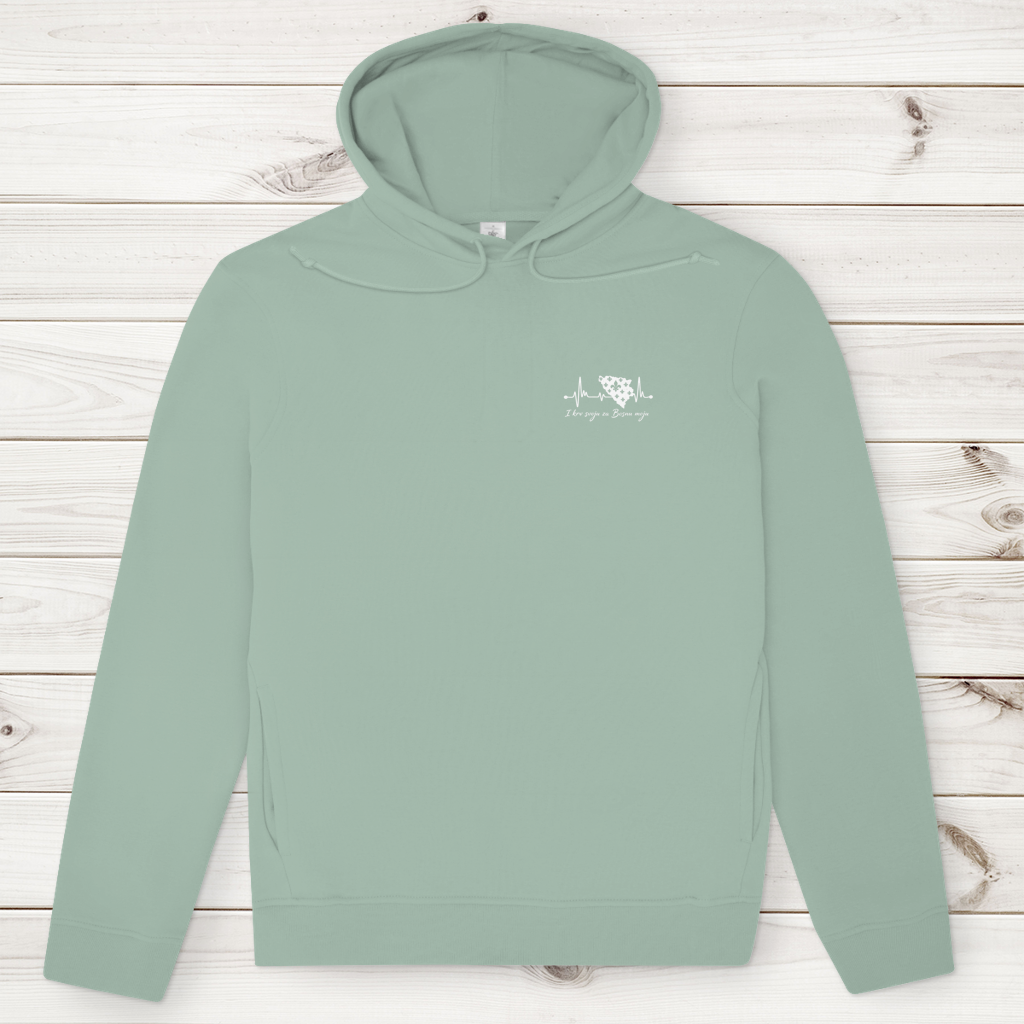 Men's Premium Organic Hoodie Bosnia – Bosna Heartbeat | Left Chest