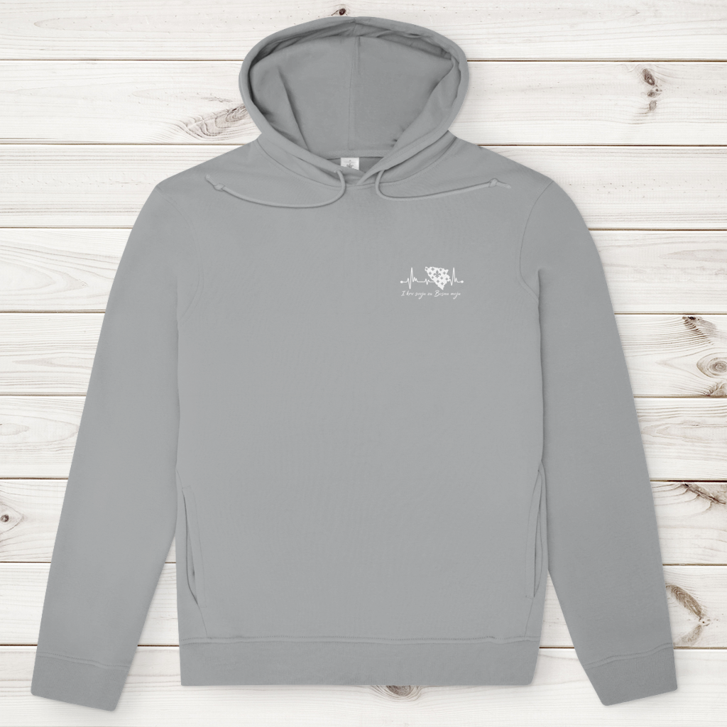 Men's Premium Organic Hoodie Bosnia – Bosna Heartbeat | Left Chest