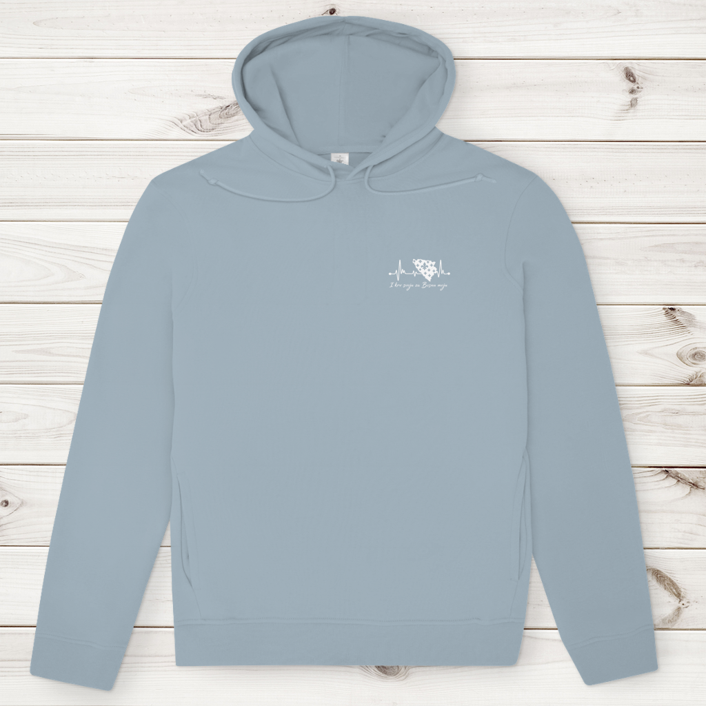 Men's Premium Organic Hoodie Bosnia – Bosna Heartbeat | Left Chest