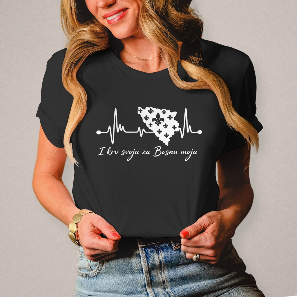 Women's T-Shirt Bosnia - Bosna Heartbeat | Front Print