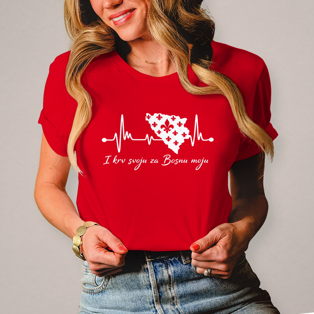 Women's T-Shirt Bosnia - Bosna Heartbeat | Front Print