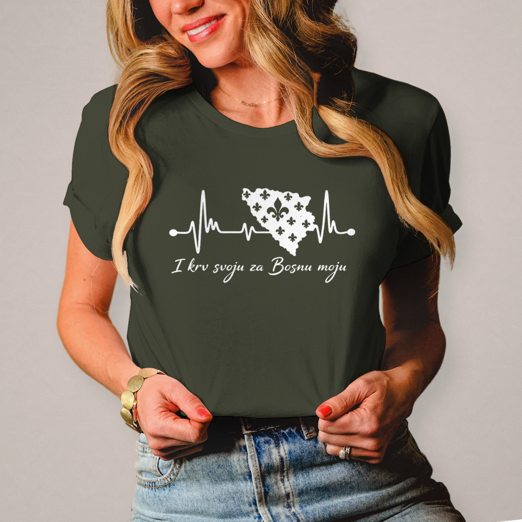 Women's T-Shirt Bosnia - Bosna Heartbeat | Front Print