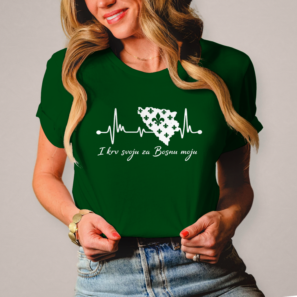 Women's T-Shirt Bosnia - Bosna Heartbeat | Front Print
