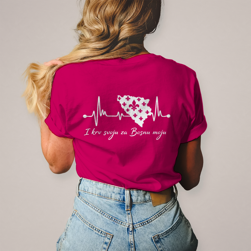 Ženska majica Bosna – Bosna otkucaji srca | Print na leđima