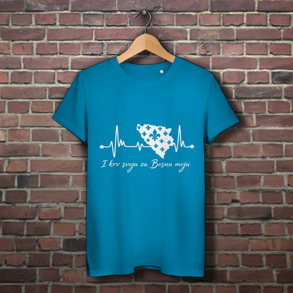 Damen Premium Bio T-Shirt Bosnien – Bosna Herzschlag | Frontprint