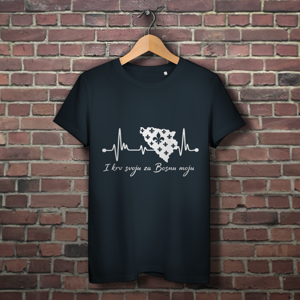 Damen Premium Bio T-Shirt Bosnien – Bosna Herzschlag | Frontprint