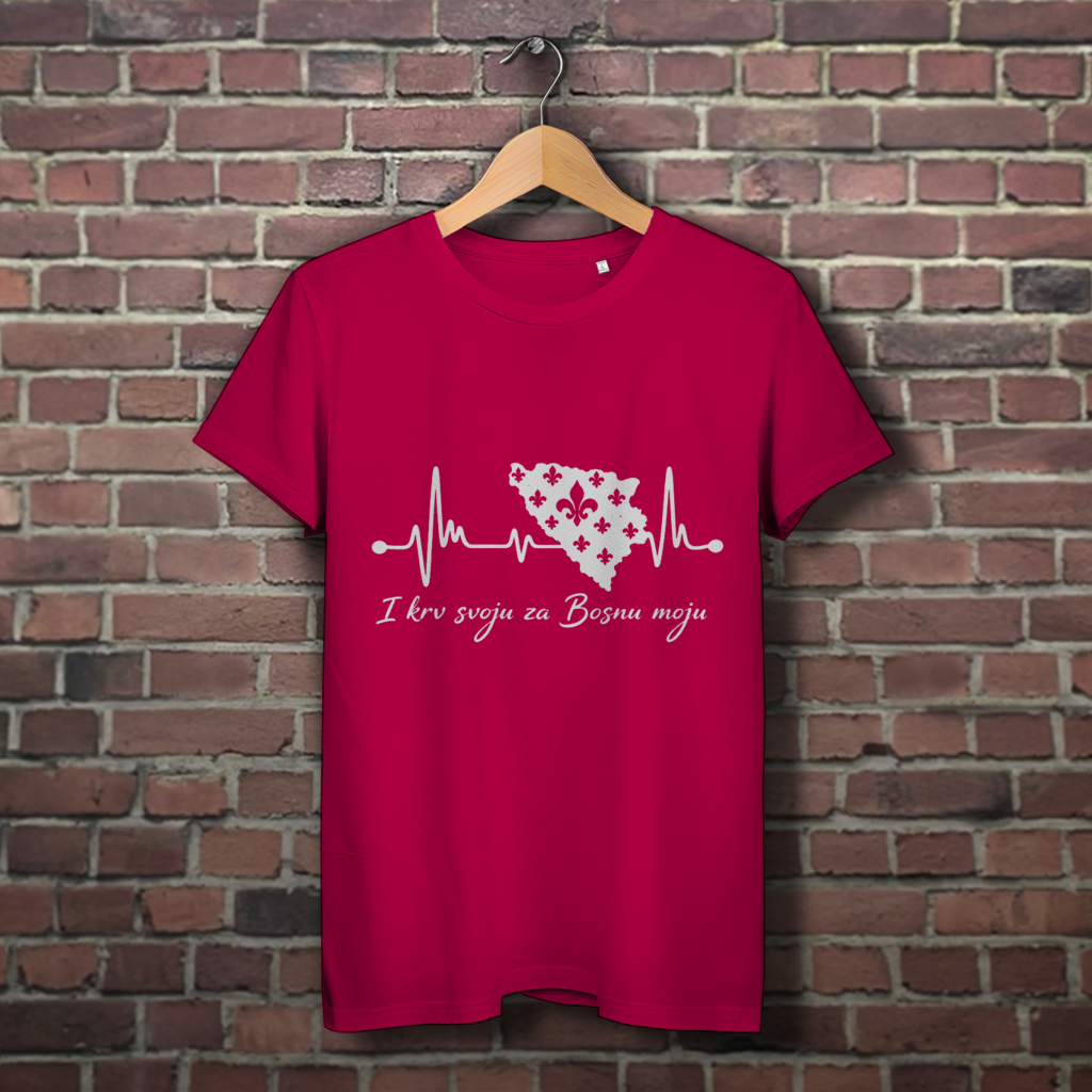 Damen Premium Bio T-Shirt Bosnien – Bosna Herzschlag | Frontprint
