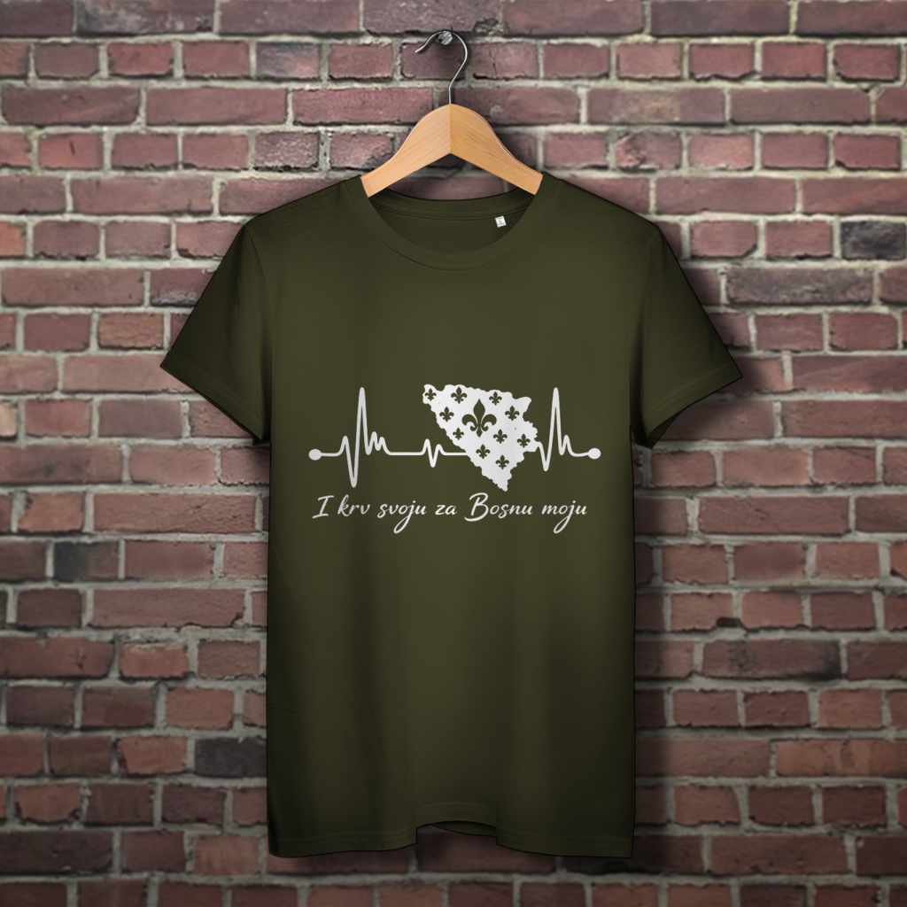 Damen Premium Bio T-Shirt Bosnien – Bosna Herzschlag | Frontprint