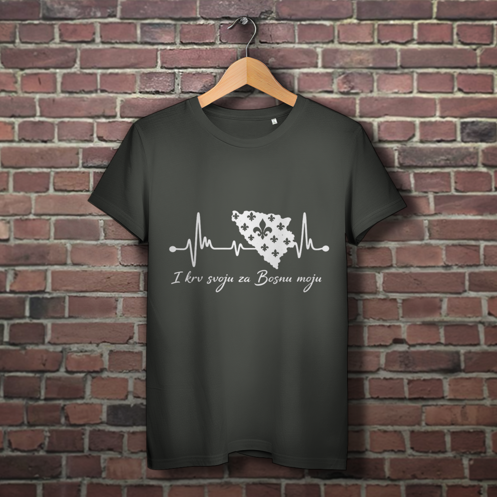 Damen Premium Bio T-Shirt Bosnien – Bosna Herzschlag | Frontprint