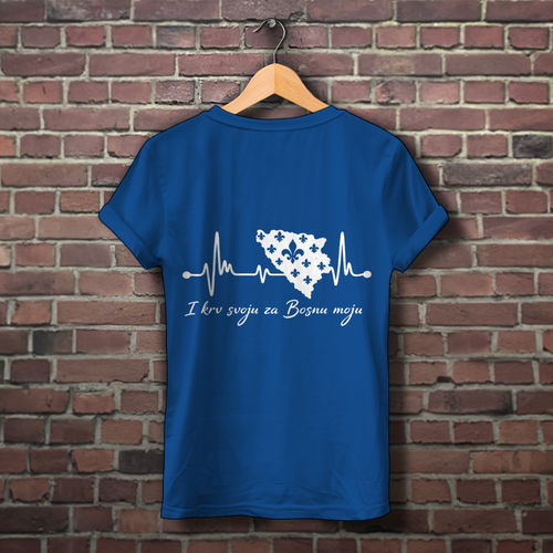 Damen Premium Bio T-Shirt Bosnien – Bosna Herzschlag | Rückenprint