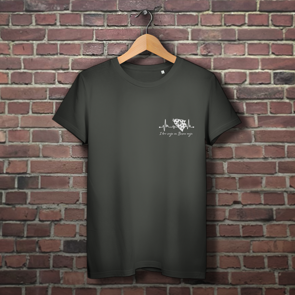 Damen Premium Bio T-Shirt Bosnien – Bosna Herzschlag | Links Brust
