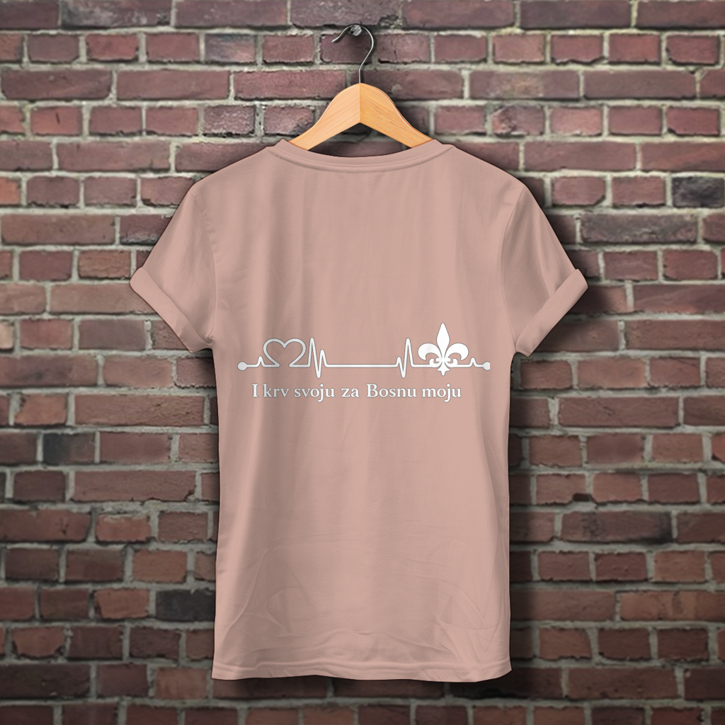 Damen Premium Bio T-Shirt – Za Bosnu Moju | Rückenprint